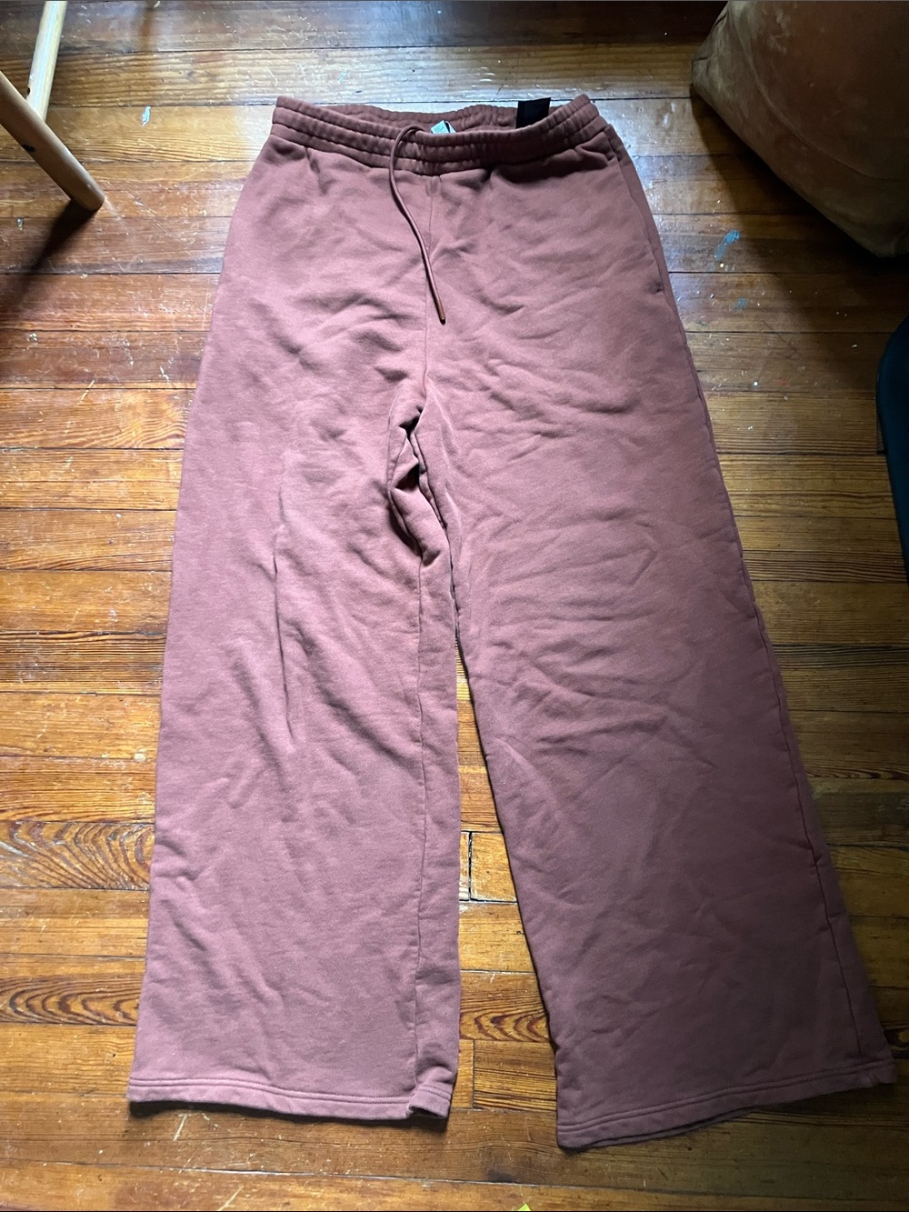 COS 100% Cotton Terry Wide Leg Sweatpants